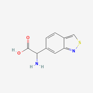 molecular formula C9H8N2O2S B8461601 alpha-Amino-alpha-(2,1-benzisothiazol-6-yl)acetic acid 