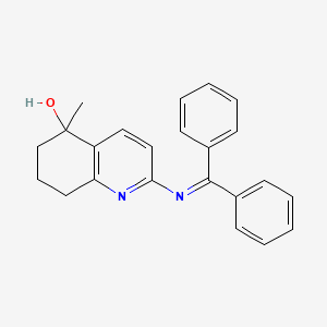 molecular formula C23H22N2O B8461633 2-((Diphenylmethylene)amino)-5-methyl-5,6,7,8-tetrahydroquinolin-5-ol 