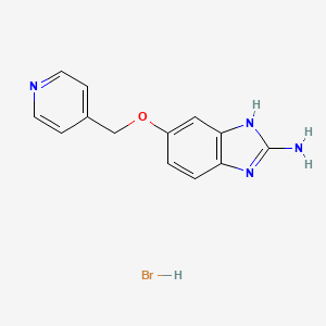 molecular formula C13H13BrN4O B8461776 5-(pyridin-4-ylmethoxy)-1H-benzo[d]imidazol-2-amine hydrobromide 