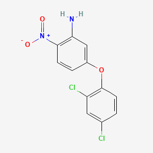 molecular formula C12H8Cl2N2O3 B8461804 2-Nitro-5-(2,4-dichlorophenoxy)aniline CAS No. 60110-39-6