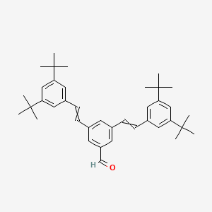 molecular formula C39H50O B8461853 3,5-Bis[2-(3,5-di-tert-butylphenyl)ethenyl]benzaldehyde CAS No. 223574-09-2