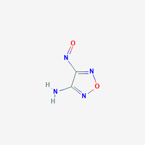 molecular formula C2H2N4O2 B8461861 4-Nitroso-1,2,5-oxadiazol-3-amine 