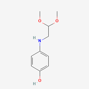 molecular formula C10H15NO3 B8461866 4-(2,2-Dimethoxyethylamino)phenol 