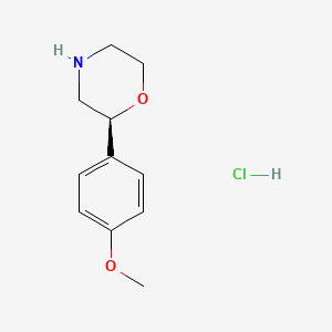 molecular formula C11H16ClNO2 B8461897 (S)-2-(4-methoxyphenyl)morpholine hydrochloride 