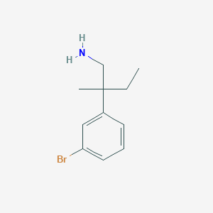 molecular formula C11H16BrN B8461910 2-(3-Bromophenyl)-2-methylbutan-1-amine 