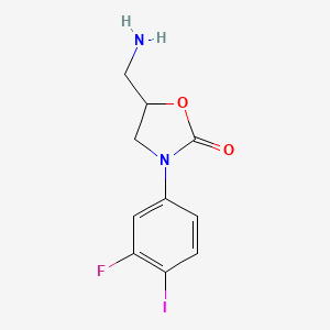 5-(Aminomethyl)-3-(3-fluoro-4-iodophenyl)-1,3-oxazolidin-2-one