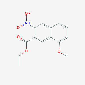 molecular formula C14H13NO5 B8461981 Ethyl 8-methoxy-3-nitronaphthalene-2-carboxylate CAS No. 919994-97-1