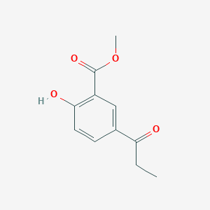 molecular formula C11H12O4 B8461986 4'-Hydroxy-3'-methoxycarbonylpropiophenone 