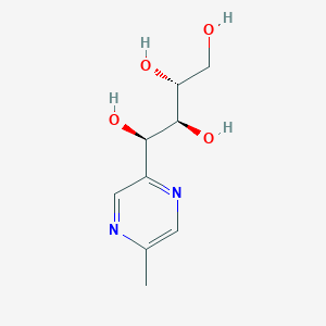 molecular formula C9H14N2O4 B084620 (1R,2S,3R)-1-(5-methylpyrazin-2-yl)butane-1,2,3,4-tetrol CAS No. 13532-06-4