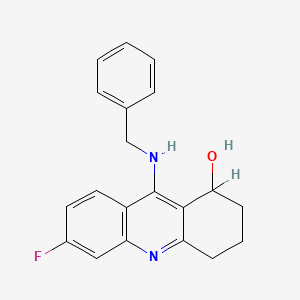 molecular formula C20H19FN2O B8462008 1,2,3,4-Tetrahydro-6-fluoro-9-((phenylmethyl)amino)-1-acridinol CAS No. 104628-20-8