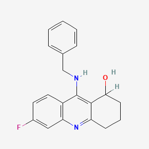 B8462008 1,2,3,4-Tetrahydro-6-fluoro-9-((phenylmethyl)amino)-1-acridinol CAS No. 104628-20-8