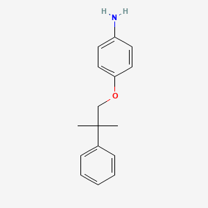 molecular formula C16H19NO B8462017 4-(2-Methyl-2-phenylpropoxy)aniline CAS No. 62517-30-0