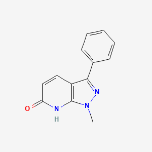 molecular formula C13H11N3O B8462132 1-methyl-3-phenyl-1H-pyrazolo[3,4-b]pyridin-6(7H)-one 