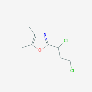 molecular formula C8H11Cl2NO B8462154 2-(1,3-Dichloro-propyl)-4,5-dimethyl-oxazole 