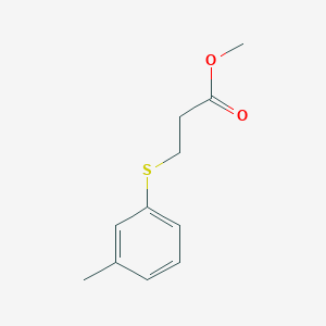 molecular formula C11H14O2S B8462166 Methyl 3-(3-methylphenylthio)propanoate 