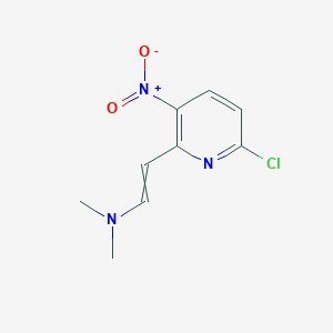 B8462172 2-(6-Chloro-3-nitropyridin-2-yl)-N,N-dimethylethen-1-amine CAS No. 65156-93-6