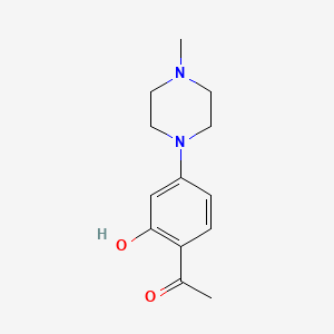 molecular formula C13H18N2O2 B8462175 1-[2-Hydroxy-4-(4-methyl-piperazin-1-yl)-phenyl]-ethanone 