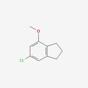 molecular formula C10H11ClO B8462197 6-Chloro-4-methoxyindane 