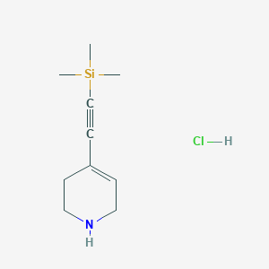 trimethyl-[2-(1,2,3,6-tetrahydropyridin-4-yl)ethynyl]silane;hydrochloride