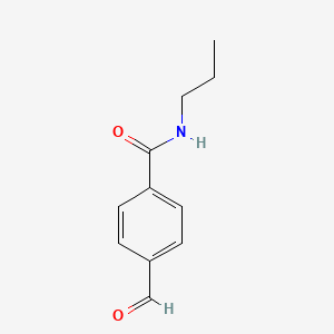 molecular formula C11H13NO2 B8462275 p-formyl-N-propylbenzamide 