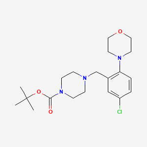 tert-butyl 4-[(5-chloro-2-morpholin-4-ylphenyl)methyl]piperazine-1-carboxylate