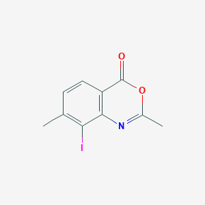molecular formula C10H8INO2 B8462346 8-iodo-2,7-dimethyl-4H-benzo[d][1,3]oxazin-4-one 