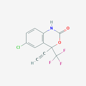 molecular formula C11H5ClF3NO2 B8462371 6-chloro-4-ethynyl-4-(trifluoromethyl)-1H-3,1-benzoxazin-2-one 