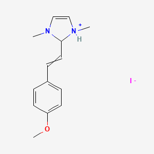 2-[2-(4-Methoxyphenyl)ethenyl]-1,3-dimethyl-2,3-dihydro-1H-imidazol-1-ium iodide