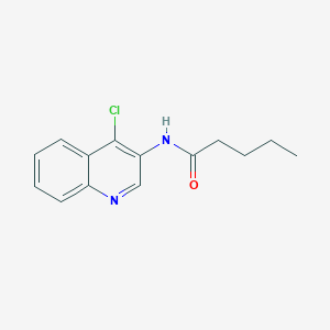 molecular formula C14H15ClN2O B8462436 N-(4-chloroquinolin-3-yl)pentanamide 