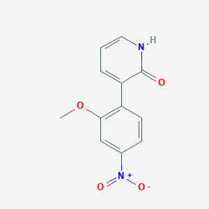 molecular formula C12H10N2O4 B8462456 3-(2-Methoxy-4-nitrophenyl)pyridin-2(1H)-one 
