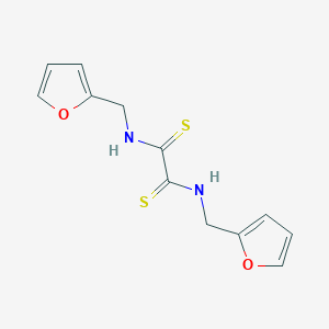 molecular formula C12H12N2O2S2 B084625 Ethanedithioamide, N,N'-bis(2-furanylmethyl)-(9CI) CAS No. 14118-10-6