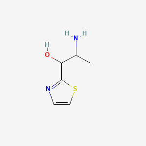 molecular formula C6H10N2OS B8462524 2-Amino-1-thiazol-2-yl-propan-1-ol 