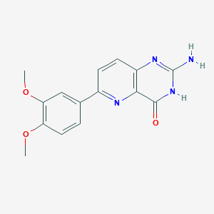 molecular formula C15H14N4O3 B8462557 2-Amino-6-(3,4-dimethoxyphenyl)pyrido[3,2-d]pyrimidin-4(1H)-one CAS No. 897359-75-0