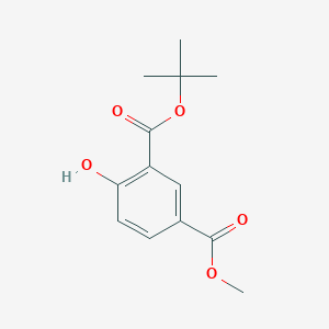 molecular formula C13H16O5 B8462561 Methyl 3-tert-butyloxycarbonyl-4-hydroxybenzoate 