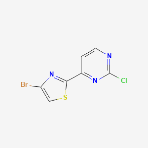 molecular formula C7H3BrClN3S B8462577 4-(4-Bromo-thiazol-2-yl)-2-chloro-pyrimidine 