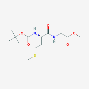 molecular formula C13H24N2O5S B8462581 methyl {[(2S)-2-[(tert-butoxycarbonyl)amino]-4-(methylsulfanyl)butanoyl]amino}acetate 