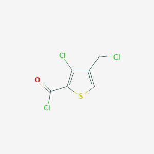 molecular formula C6H3Cl3OS B8462601 3-Chloro-4-chloromethyl-2-(chlorocarbonyl)thiophene 