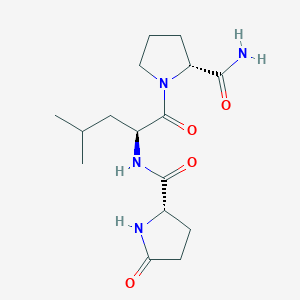 molecular formula C16H26N4O4 B8462624 5-Oxo-L-prolyl-L-leucyl-D-prolinamide CAS No. 78664-40-1
