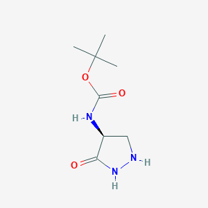 molecular formula C8H15N3O3 B8462626 (S)-tert-Butyl (3-oxopyrazolidin-4-yl)carbamate 