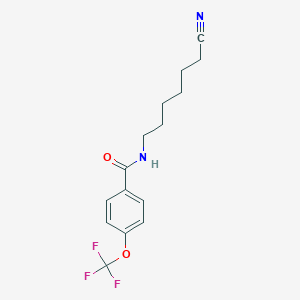 molecular formula C15H17F3N2O2 B8462634 N-(6-Cyanohexyl)-4-(trifluoromethoxy)benzamide CAS No. 62578-20-5