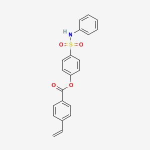 molecular formula C21H17NO4S B8462685 4-(Phenylsulfamoyl)phenyl 4-ethenylbenzoate CAS No. 89298-28-2