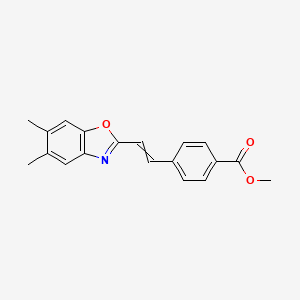 molecular formula C19H17NO3 B8462693 Methyl 4-[(5,6-dimethyl-2-benzoxazolyl)vinyl]benzoate 