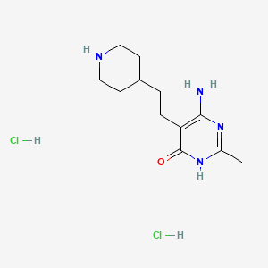 6-Amino-2-methyl-5-(2-(piperidin-4-YL)ethyl)pyrimidin-4-OL2hcl