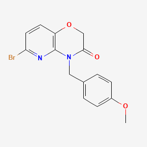 molecular formula C15H13BrN2O3 B8462779 6-bromo-4-(4-methoxy-benzyl)-4H-pyrido[3,2-b][1,4]oxazin-3-one 