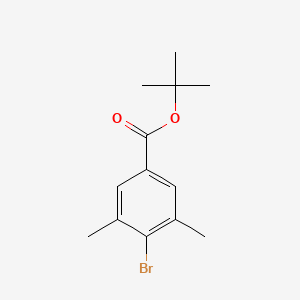 molecular formula C13H17BrO2 B8462802 Tert-butyl 4-bromo-3,5-dimethylbenzoate 
