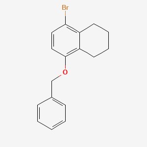 molecular formula C17H17BrO B8462835 4-Bromo-5,6,7,8-tetrahydro-1-benzyloxynaphthalene 