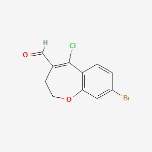 molecular formula C11H8BrClO2 B8462875 (Z)-8-bromo-5-chloro-2,3-dihydrobenzo[b]oxepine-4-carbaldehyde 