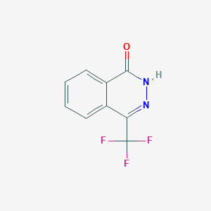 molecular formula C9H5F3N2O B8462893 1(2H)-Phthalazinone, 4-(trifluoromethyl)- 