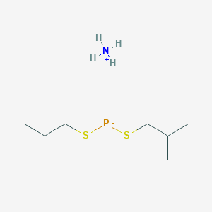 molecular formula C8H22NPS2 B084629 Phosphinodithioic acid, bis(2-methylpropyl)-, ammonium salt CAS No. 13360-77-5