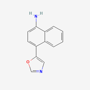 molecular formula C13H10N2O B8462912 4-Oxazol-5-yl-naphthalen-1-ylamine 